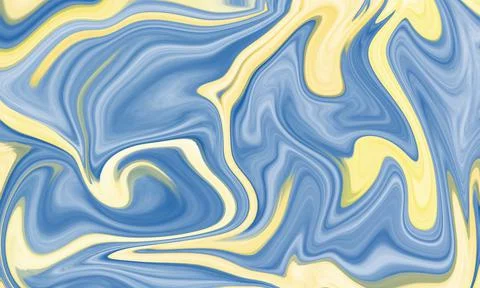 Background blurring of yellow and blue paint Stock Illustration