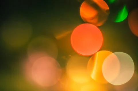 Background bokeh colored bright new year and christmas circles. Stock Photos