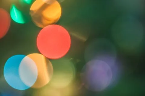 Background bokeh colored bright new year and christmas circles. Stock Photos