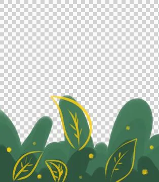 Background border with leaves illustration Stock Illustration
