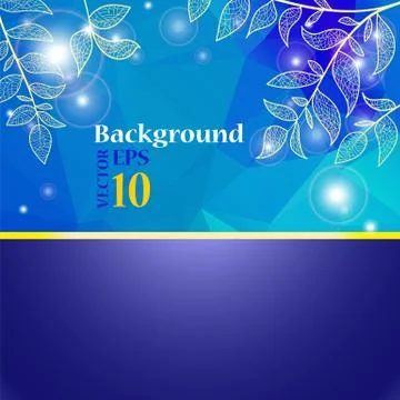 Background with branches and leaves Stock Illustration