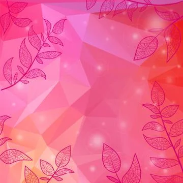 Background with branches and leaves Stock Illustration