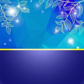 Background with branches and leaves Stock Illustration