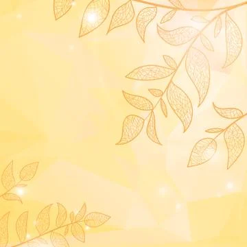 Background with branches and leaves Stock Illustration