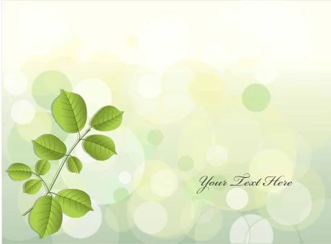 Background of branches with foliage Stock Illustration