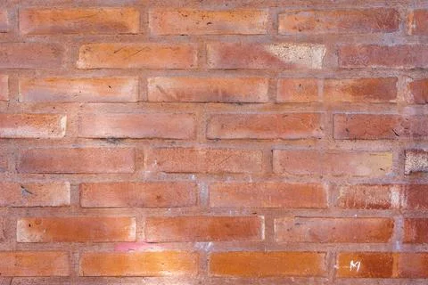 Background of brick rek wall texture Stock Photos