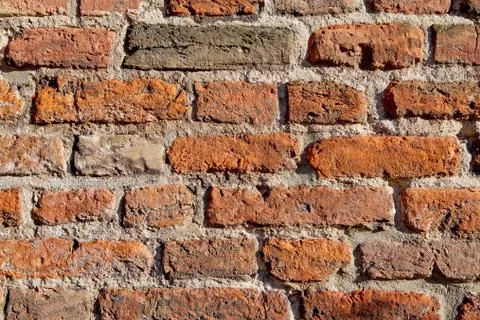 Background of brick wall in closeup Stock Photos