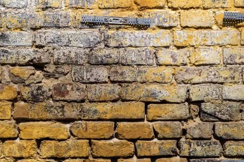 Background of brick wall pattern texture. Great for graffiti inscriptions Foto stock