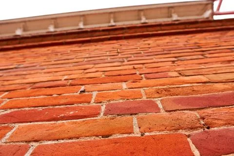 The background of the brick wall on the side. Foto stock