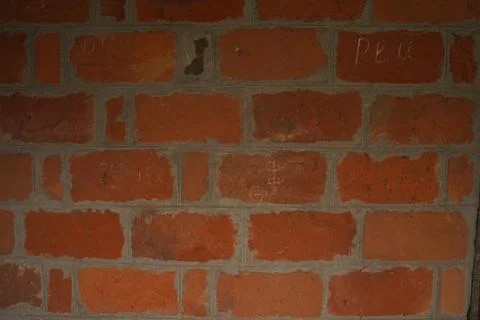Background of a brick wall texture, 50 years old Stock Photos
