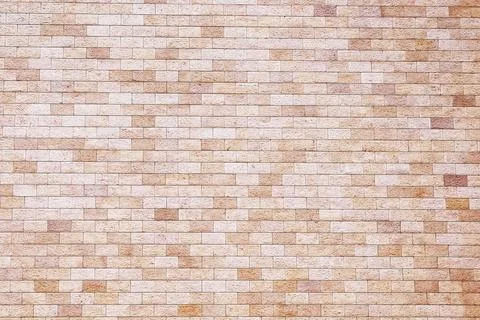 Background of brick wall texture cream and yellow color Stock Photos
