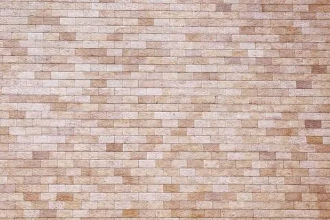 Background of brick wall texture cream and yellow color Stock Photos