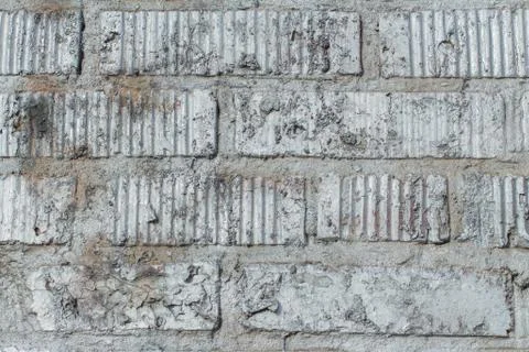 Background of brick wall texture painted silver paint Stock Photos