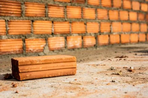 Background of brick wall texture Stock Photos