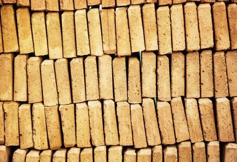 Background of bricks, construction industry Stock Photos