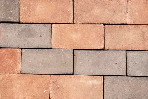 Background with bricks dry without cement stacked on top of each other Stock Photos
