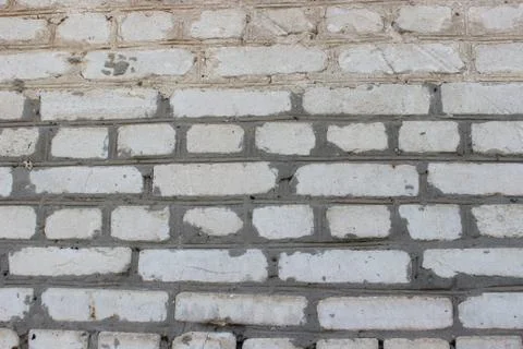 Background brickwork of old white silicate brick Stock Photos