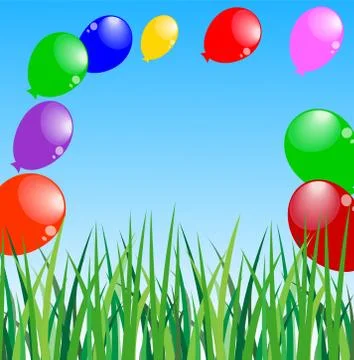 Background with bright air marbles Stock Illustration