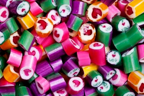 Background bright candy caramel Stock Photos