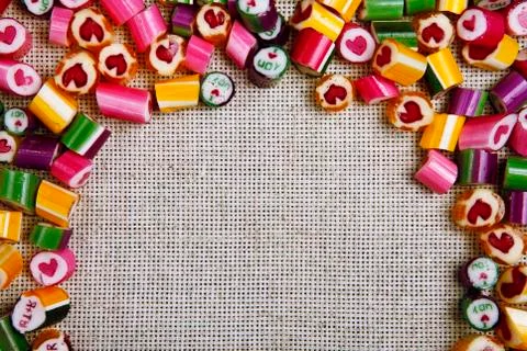 Background bright candy caramel Stock-Fotos