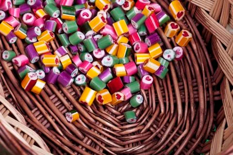 Background bright candy caramel Stock Photos