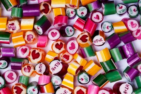 Background bright candy caramel Stock Photos