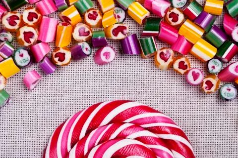 Background bright candy caramel Stock Photos