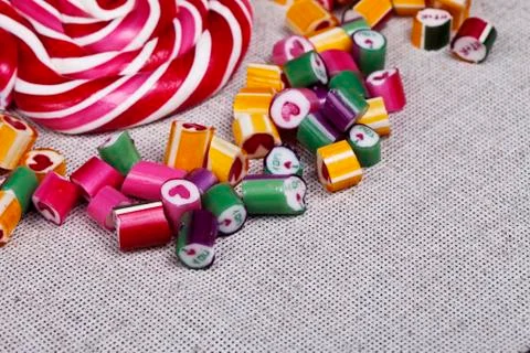 Background bright candy caramel Stock-Fotos