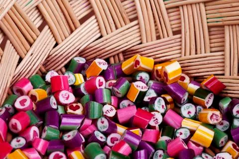 Background bright candy caramel Stock Photos