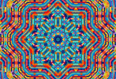 Background with bright colorful abstract pattern Stock Illustration