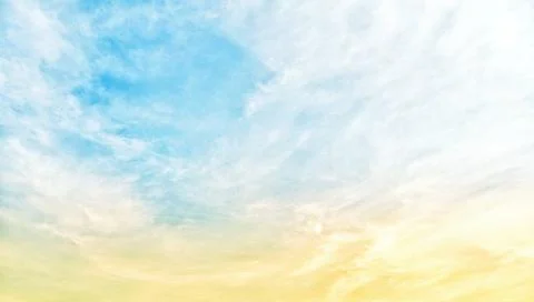 Background of bright evening sky and background of thin clouds, sky clouds. Stock Photos