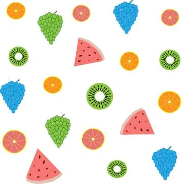 Background of bright fruit pattern Stock Illustration