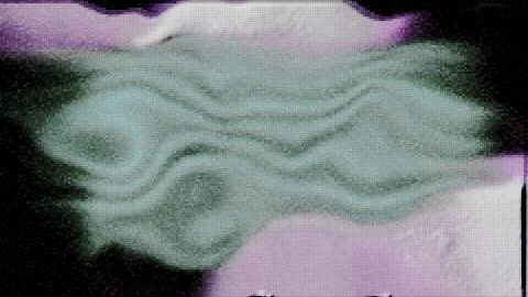 Background with bright glowing spots pattern with pixels and noise. Motion Ilustração Stock