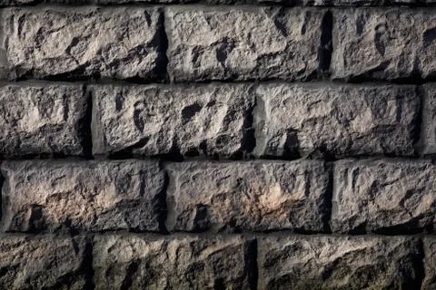 Background of bright gray bricks. the texture of the concrete wall. Stock Photos