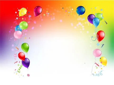Background Bright holiday balloons Stock Illustration