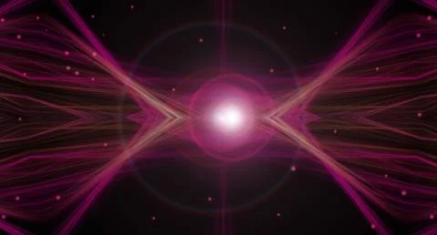 Background with bright rays, flash pick dots, 3d rendering computer generated Stock Illustration