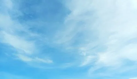 Background of bright sky and background of thin clouds, sky clouds, blue sky Stock Photos