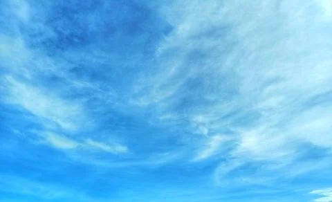 Background of bright sky and background of thin clouds, sky clouds, blue sky Stock Photos