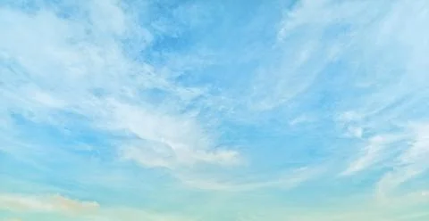 Background of bright sky and background of thin clouds, sky clouds, blue sky Stock Photos