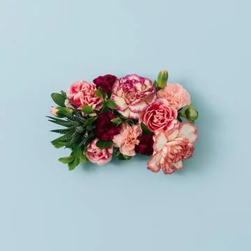 Background from bright spring flowers in full bloom. Foto stock