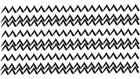 Background with broken line drawn with ink, zigzag pattern drawn Stock Illustration