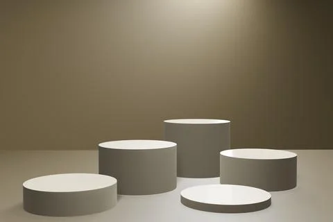Background brown 3d cosmetic minimal scene with platform. brown background ve Stock Illustration