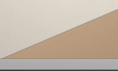 Background brown beige  wall studio room solid kitchen podium floor Stock Photos