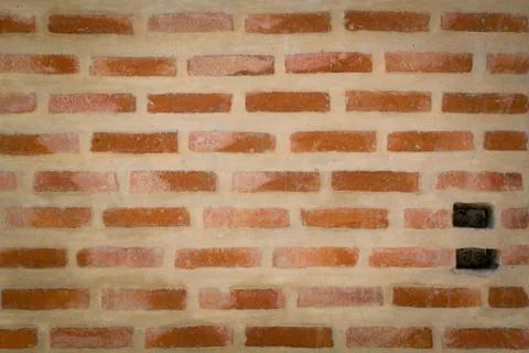 Background of Brown Brick wall. Stock Photos