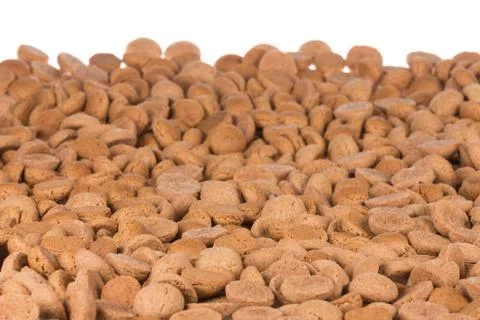 Background of brown ginger nuts, typical Dutch sweets at Sinterklaas event Stock Photos