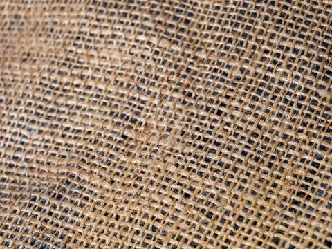 Background with brown sackcloth texture Stock Photos