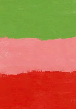 Background brush hand drawing, horizontal stripes, red green pink colors Stock Illustration