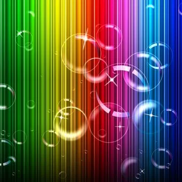 Background bubbles indicating backdrop template and multicoloured Stock Illustration