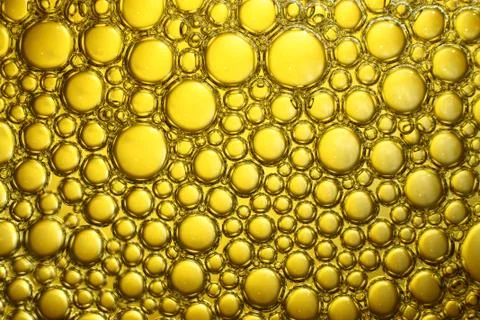 Background of bubbles in yellow 스톡 사진