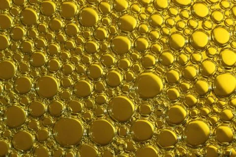 Background of bubbles in yellow 스톡 사진